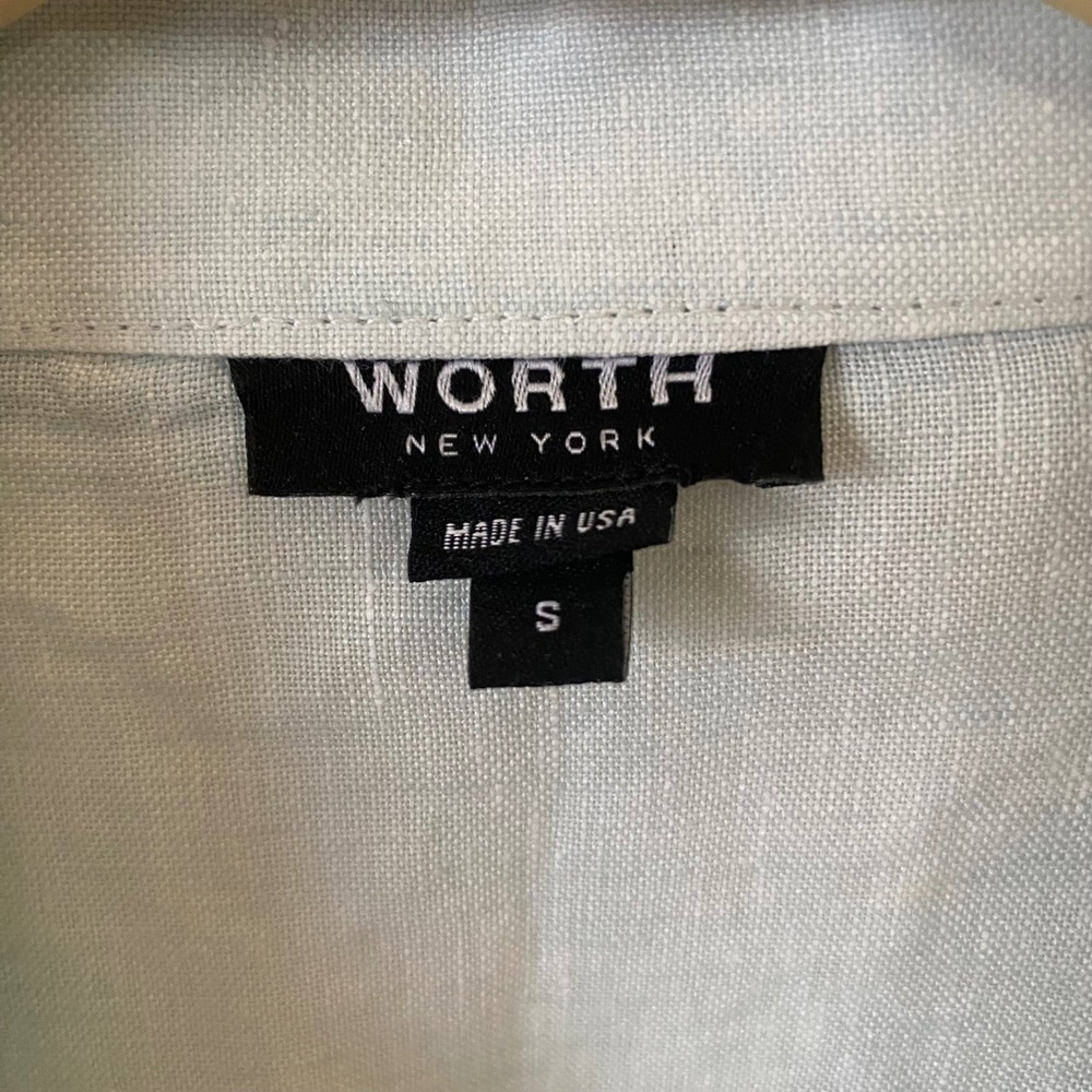 Worth New York Linen Shirt Women's Small Button Down Long Sleeve Made in USA - Picture 4 of 6